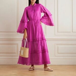 JOSLIN Diane Poplin Cotton Maxi Dress